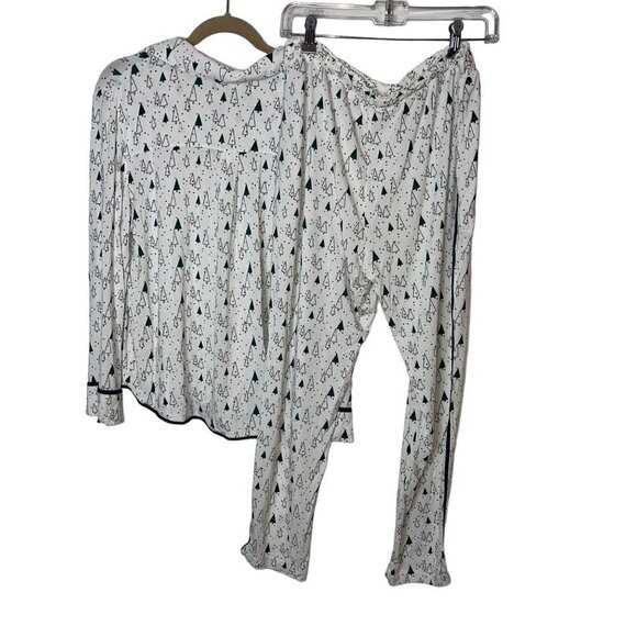 Soma Womens Two Piece Pajama PJ Set Size Large Abstract Tree Print - Picture 4 of 8